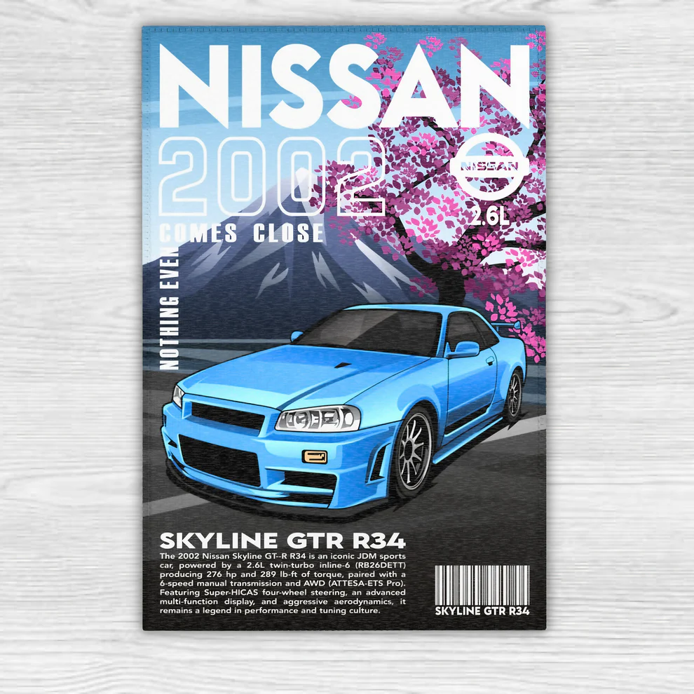 R34 GTR Skyline Rug